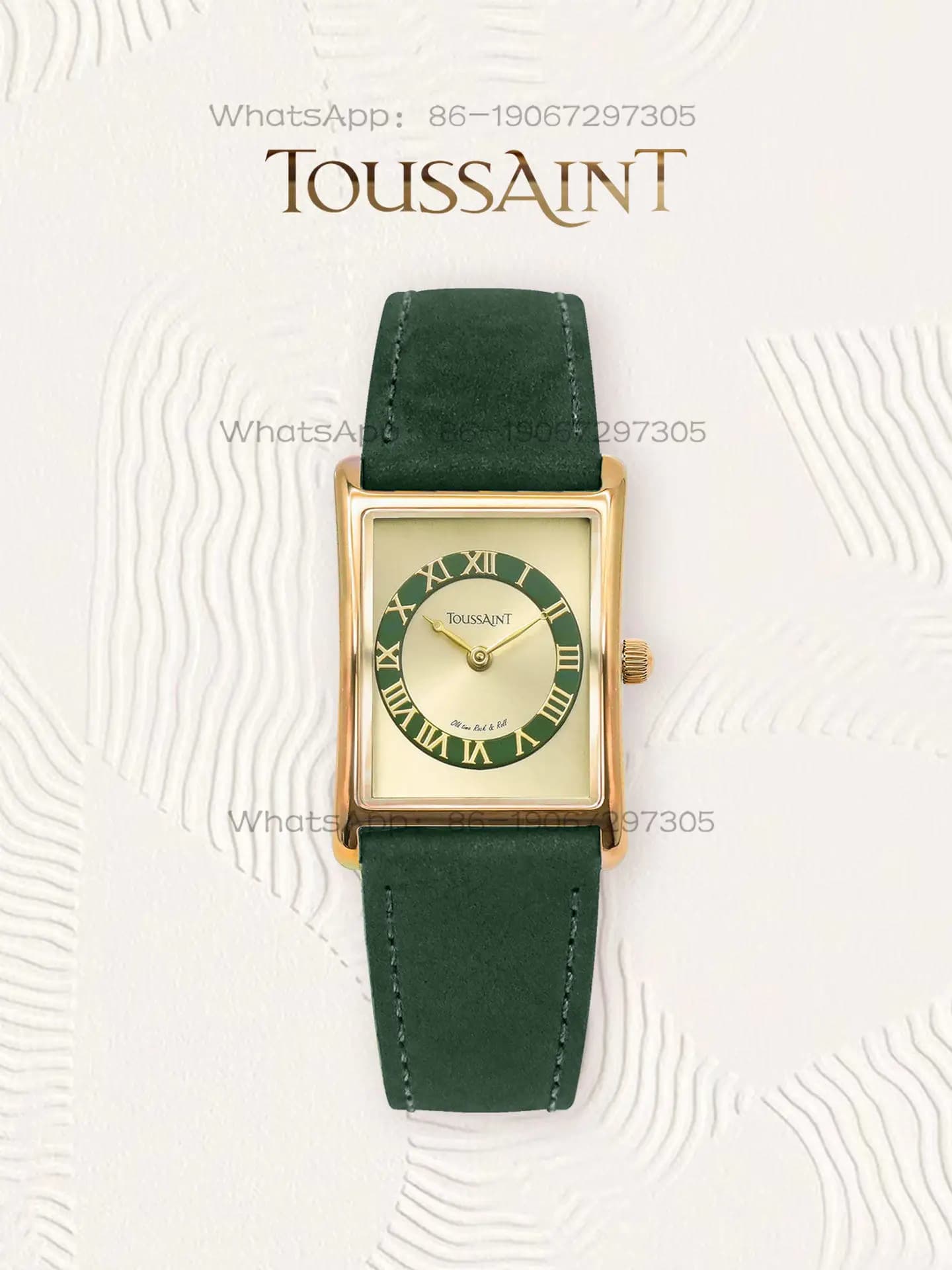 Nuovo Orologio da Donna TOUS SAINT Serie Small Waist in Velluto Verde Muschio, Semplice e Versatile