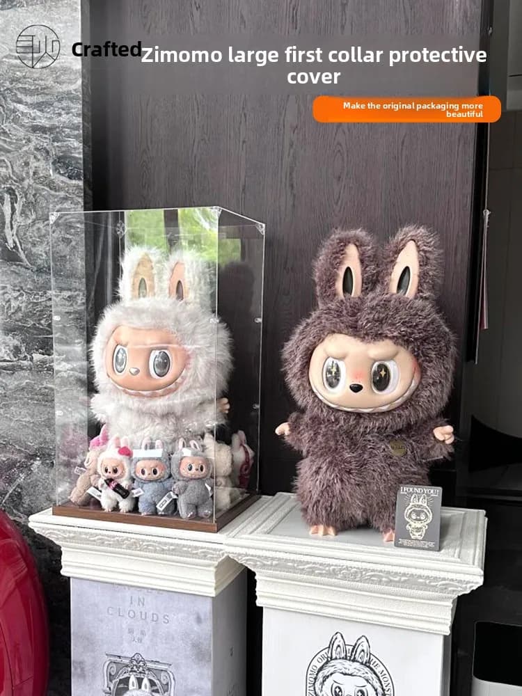 Zimomo Big Chief Display Box - Custodia Protettiva Trasparente Antipolvere per Figurine, Bubble Monster, Labubu