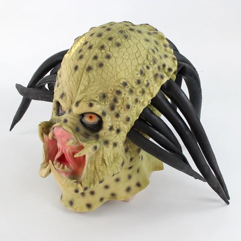 Latex Predator Head Mask Realistic Alien Style Full Face Helmet for Halloween Party Cosplay