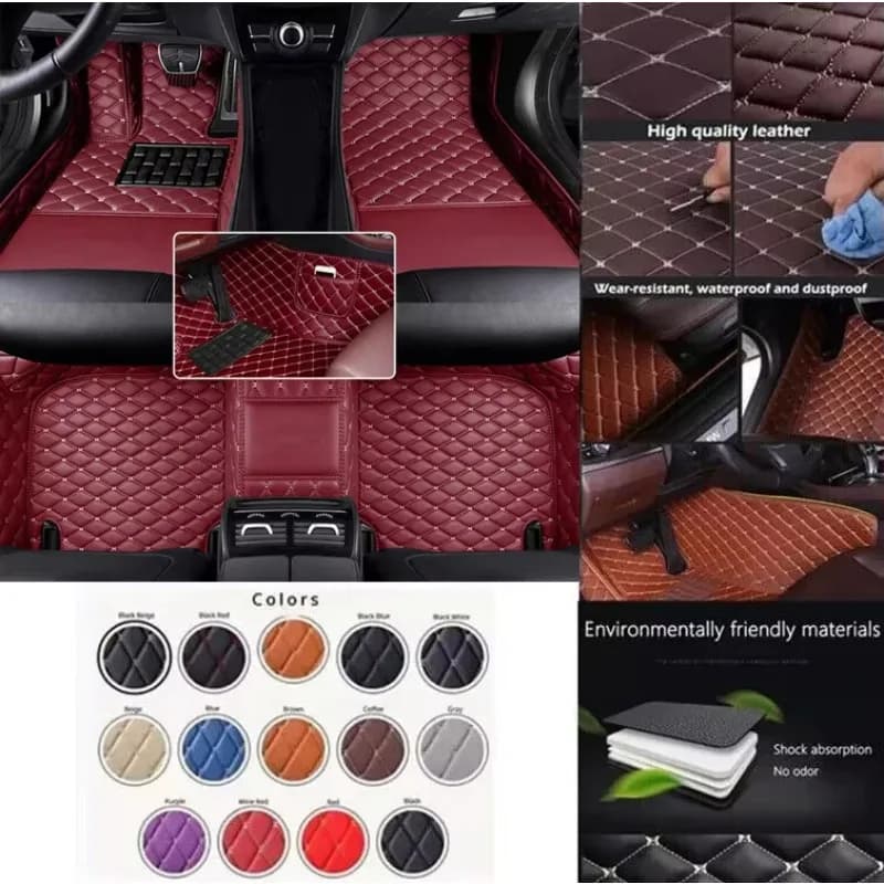 Tappetini per auto personalizzati impermeabili in pelle PU 3D per tappeti per auto Cadillac CTS Fodere per accessori Coche