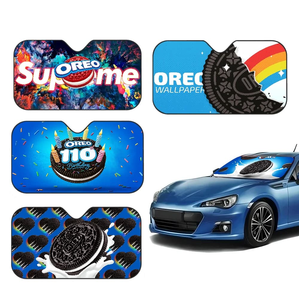 Moda O-Oreo Logo Protezione solare per auto Parabrezza riscaldato Parasole Finestra per auto Parabrezza Copertura Parasole Visiera parasole automatica