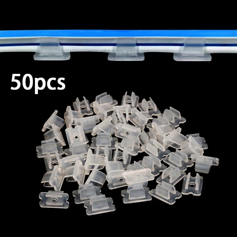 50/100 Pz 6*12 MILLIMETRI HA CONDOTTO LA Striscia Fix Pinze Connettore Per Il Fissaggio 2835 Luce Al Neon 220 V COB Fibbia In Plastica accessori flessibili