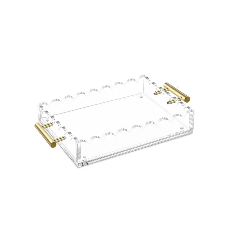 Acrylic flow tray B14C with magnetic transparent panel, magnetic mat and handle for photos, embroidered decorations and napkin frames