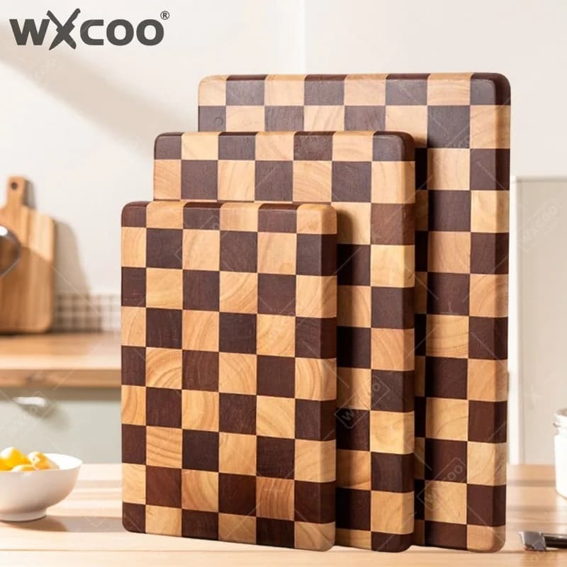 WXCOO Solid Wood Cutting Board Wooden Cutting Board Mosaic Chopping Blocks Household Tray Kitchen Tool Mosaic Cutting Boards