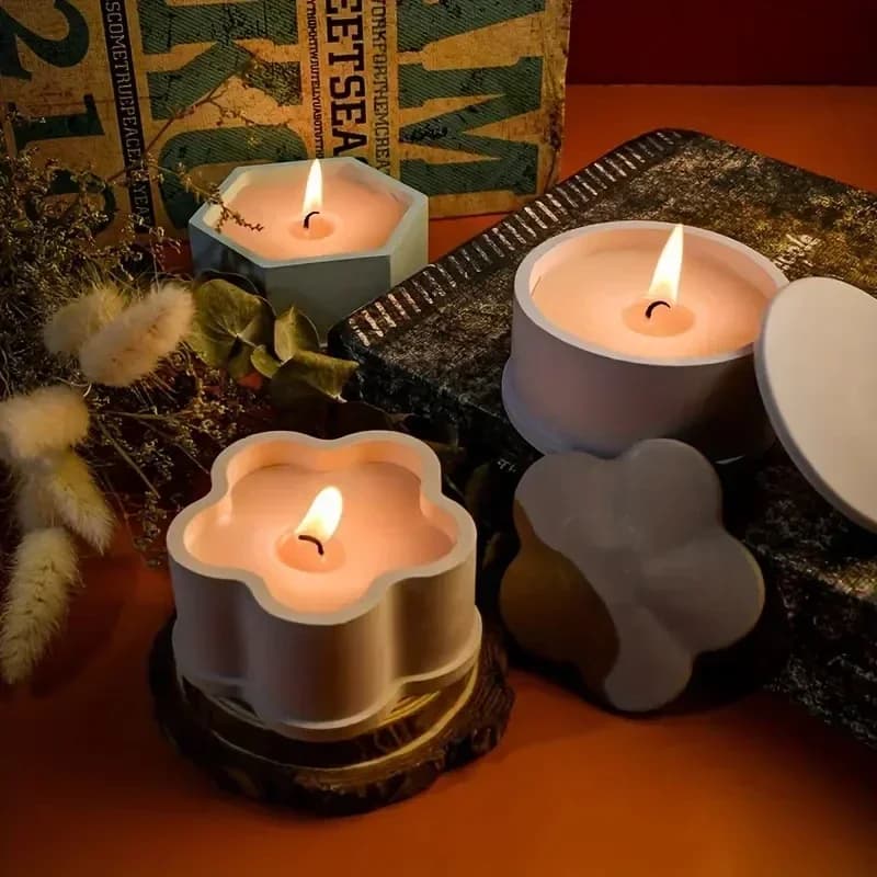 10 Pezzi Stampo in Silicone per Contenitore Esagonale Fai da Te, Stampo in Silicone a Forma di Cuore, Fiore di Prugna, Pendolo a Specchio, per Resina Cristallina