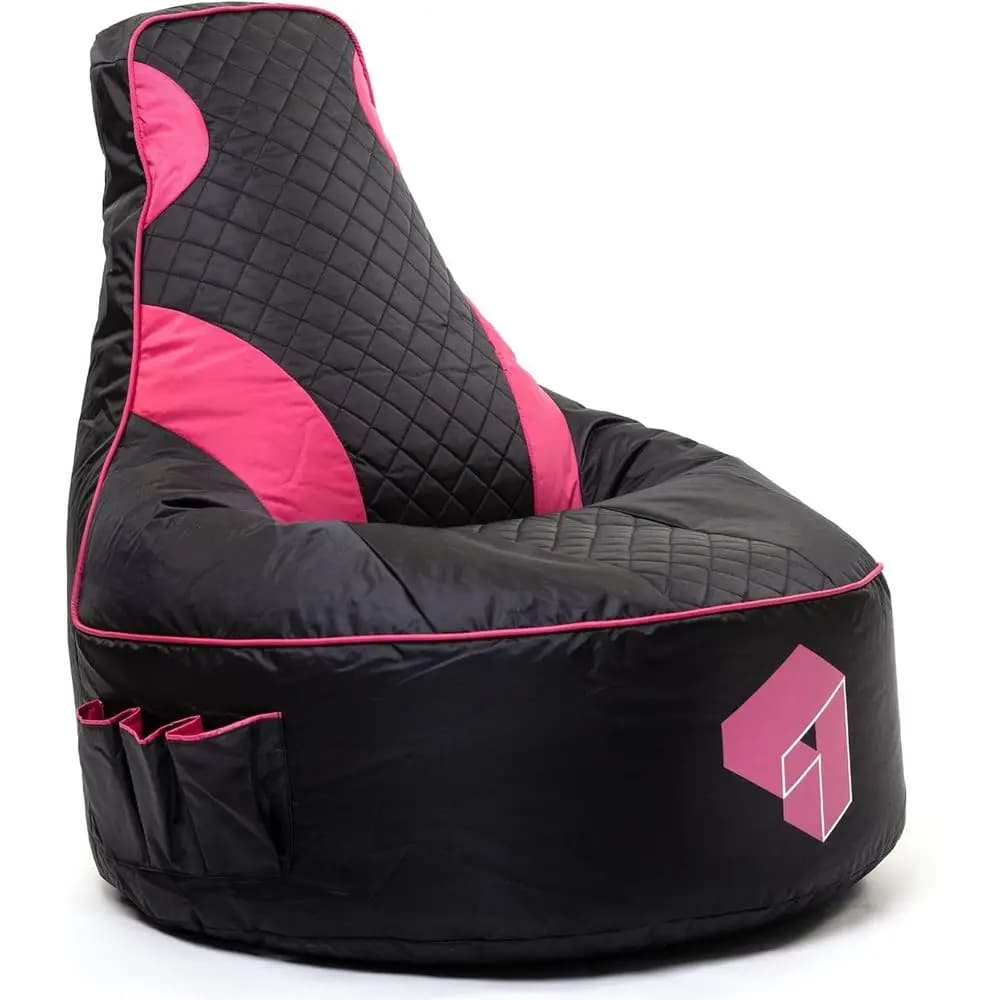 Poltrona Gaming Extra Large Rosa con Imbottitura in Perline