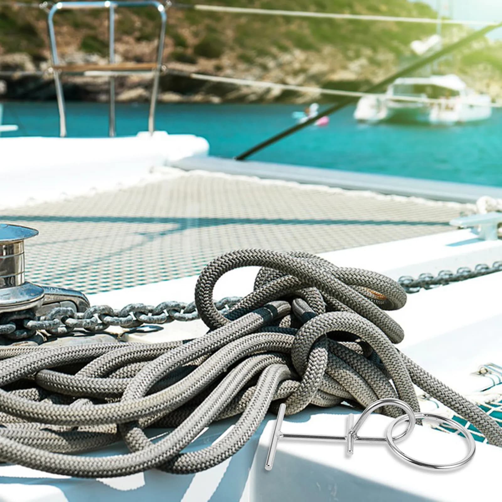 Portable Dock Ring Cleat Stainless Steel Round O-Ring Cleat Easy Pull Dock Accessory Heavy Duty Boat Docking Tool