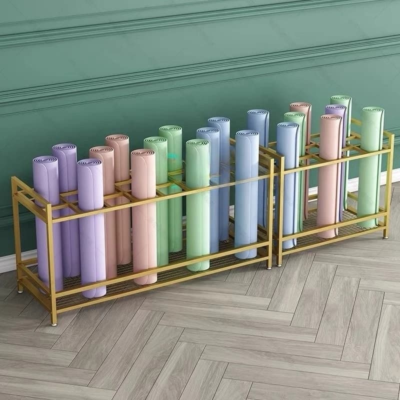 Yoga Mat Storage Shelf Foam Massage Roller Pilates Finishing Shelf Floor Finishing Exhibition