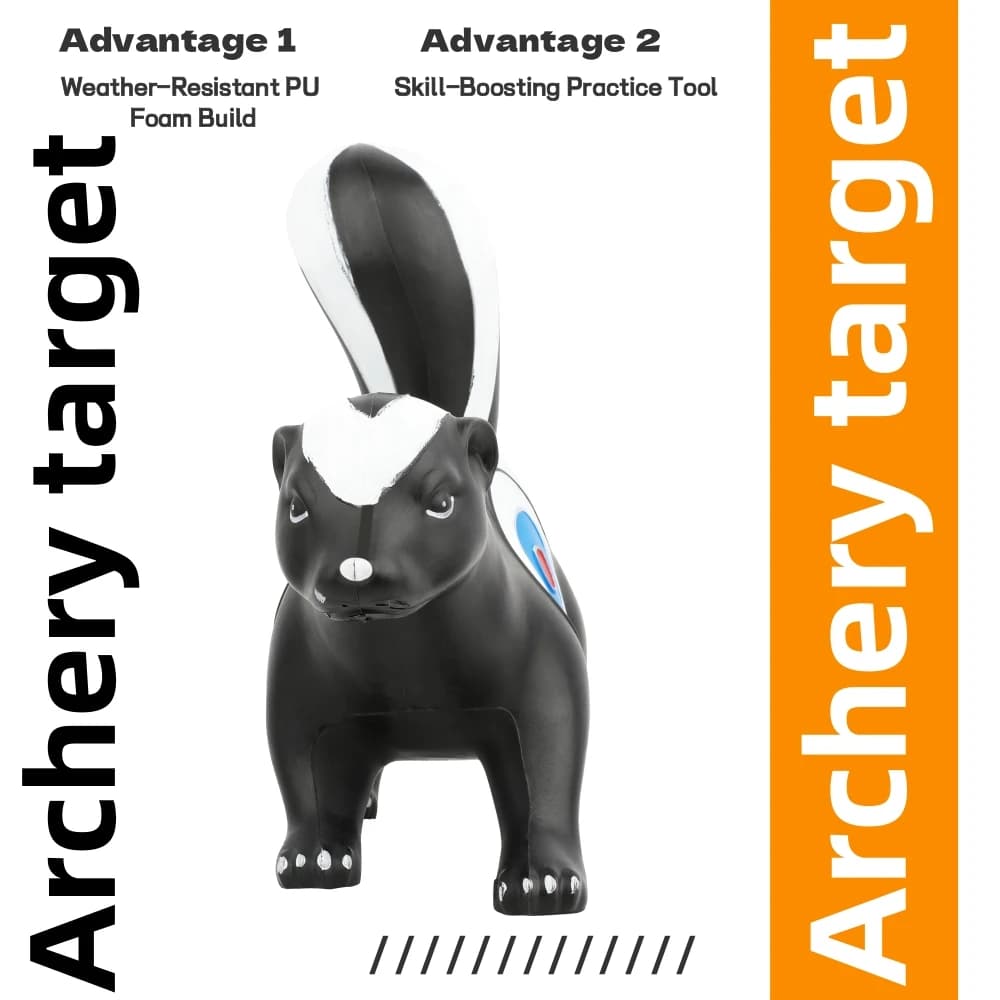 Bersaglio 3D a forma di scoiattolo per tiro con l'arco - Bersaglio portatile leggero in PU per allenamento e pratica di tiro con l'arco