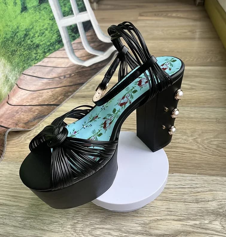 Moda donna sandali con plateau dorati tacco alto fondo spesso scarpe da festa estive 34-42