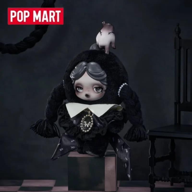 POP MART SKULLPANDA x MGM WEDNESDAY Anime Figura Peluche Ciondolo Scatola Cieca Scatola Mistero Bambola Sorpresa Regali Di Natale
