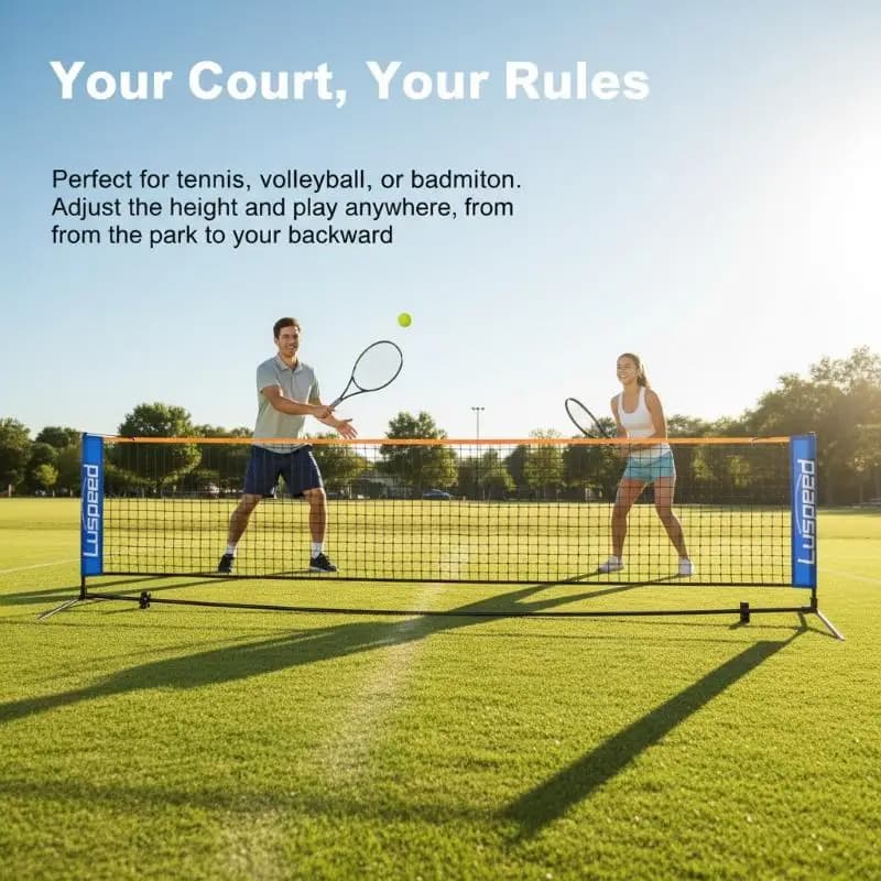Rete da Pallavolo e Tennis Pieghevole Portatile Professionale Standard per Allenamento Indoor e Outdoor