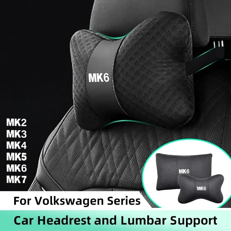 Auto Poggiatesta Supporto Lombare Cuscino Lombare per Volkswagen VW MK2 MK3 MK4 MK5 MK6 MK7 Auto Collo Cuscino Schienale Cuscino Lombare