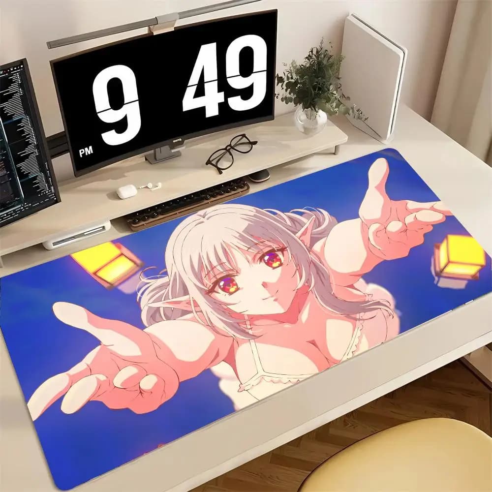 Tappetino per mouse anime My Isekai Life, tappetino per mouse grande da gioco con bordi rinforzati, tappetino spesso per tastiera e scrivania del computer