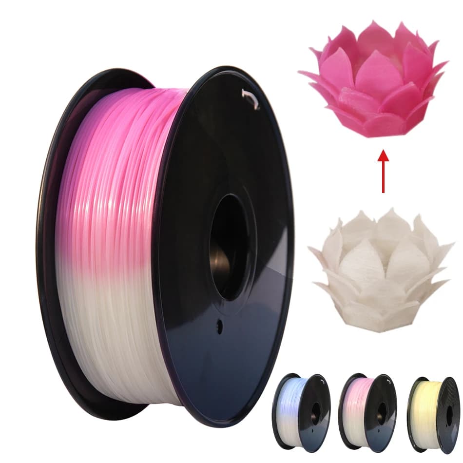 3D Printer Filament with UV PLA 1,75 mm 1 kg 250 g Transparent PLA Solar Light Filament Colour change Sublimation Plastic material
