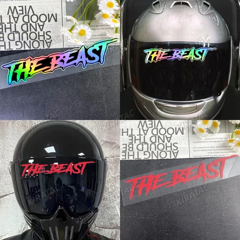Fantastico adesivo grafico THE BEAST, decalcomania in vinile resistente all'acqua per moto, scooter elettrico, serbatoio del carburante, casco, carenatura, decorazione