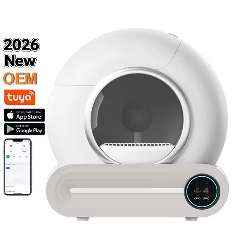 Tonepie TI PRO 65L Lettiera Automatica per Gatti in Plastica, Controllo Smart tramite APP, Autopulente, Toilette Semi-Chiusa per Gatti