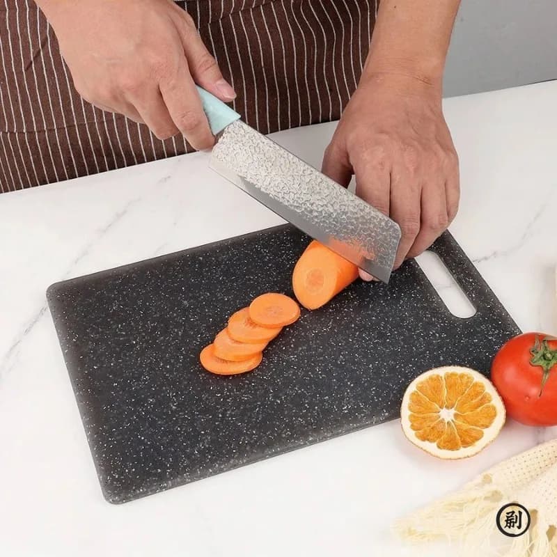Tagliere in PP con Texture Marmorizzata, Antibatterico e Antimuffa, per Cucina, Lavabile in Lavastoviglie