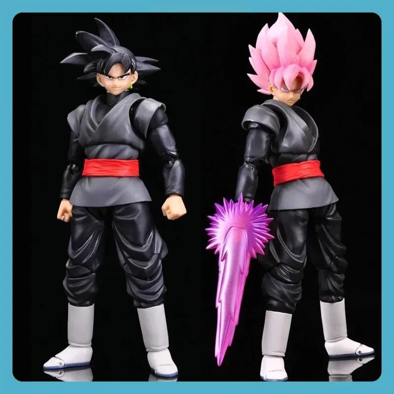 New Dragon Ball Black Goku Zamasu Anime Action Figure Super Saiyan Movie Version Dbz Model With Multiple Accessories Toys Gifts
