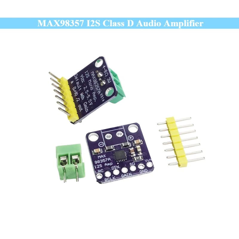 New MAX98357 I2S Class D 3,2 W audio amplifier module - 2.5-5.5 V digital input, compatible with Raspberry Pi/ESP32 for DIY audio