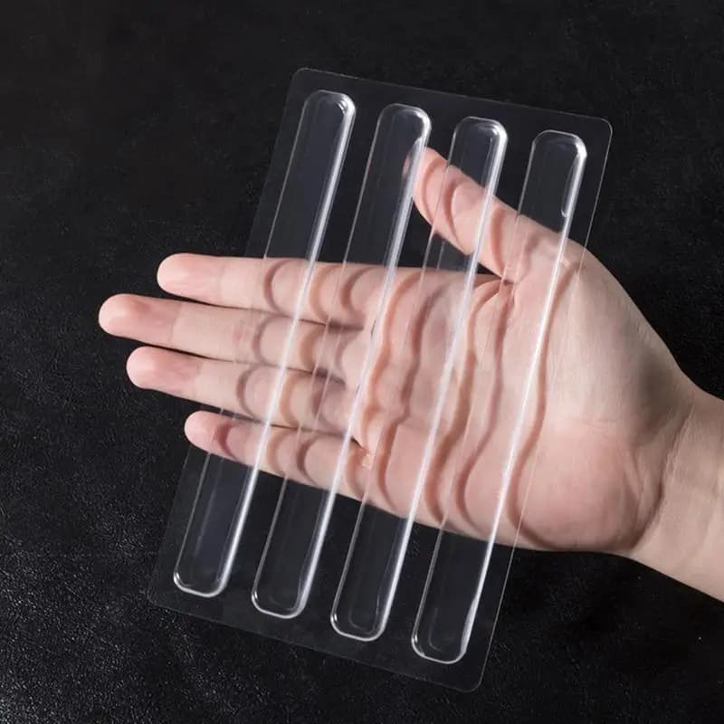 Tamponi autoadesivi in silicone per frigorifero Striscia anticollisione Fermaporta Paraurti per armadietti Tappetino protettivo da parete trasparente