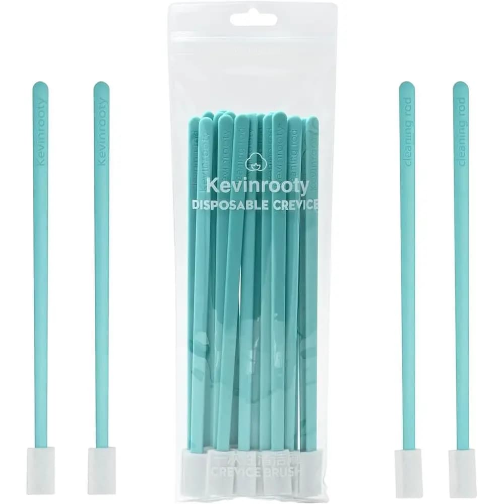 Kit di 20 spazzole per la pulizia delle fessure, spazzola per WC usa e getta e detergente per sedili (blu)