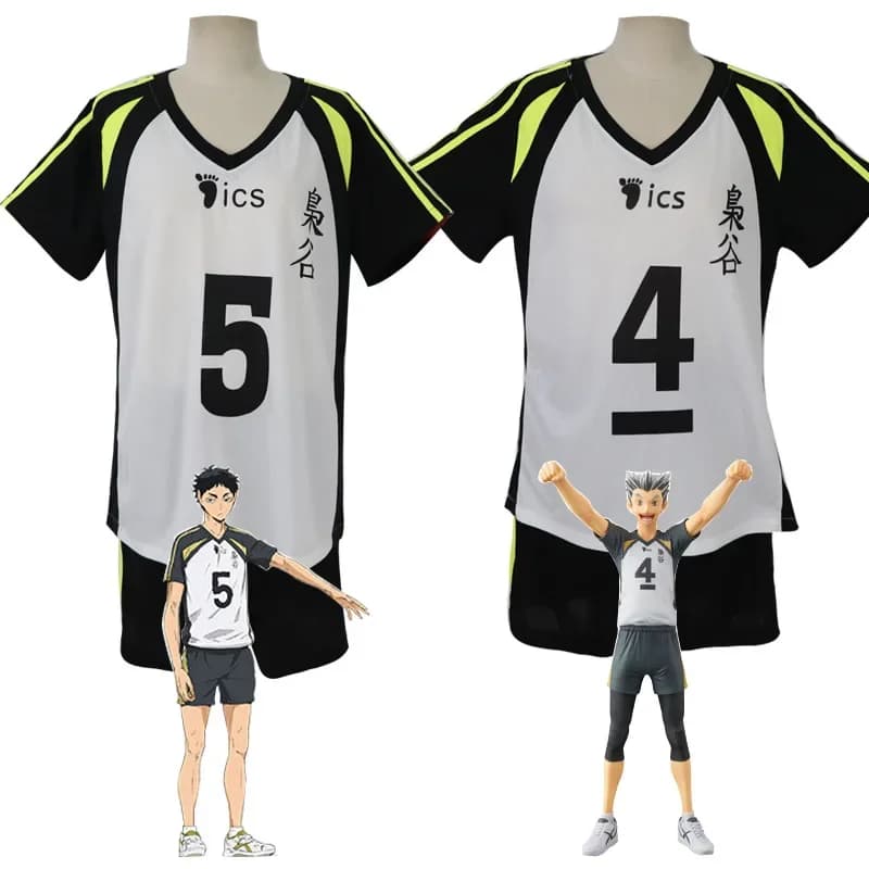Anime Haikyuu!! Kotaro Bokuto Cosplay Costume, Kita Shinsuke Kotsu High School Volley Mesh, Keiji Akaashi Volley Mesh