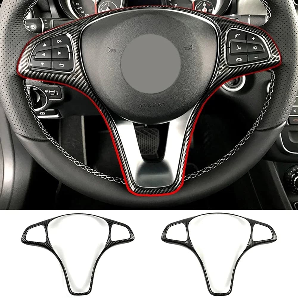 Car steering wheel Trim Cover for Mercedes Benz ABCE GLA CLA GLC GLS GLE V Class W176 W246 W213 W117 C117 X156 X253 W447