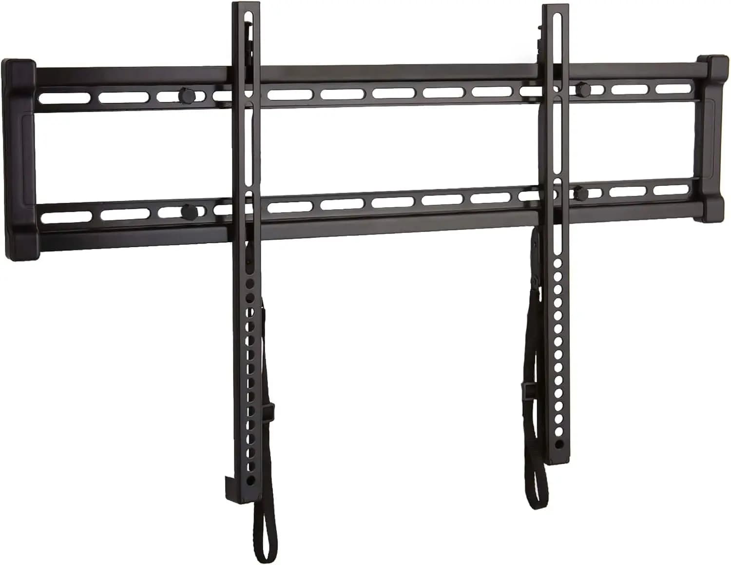 Low Profile TV Wall Mount Universal Fixed Wall Bracket Slim Flat Screen TV Stand Heavy Duty Steel Monitor Holder For Home Office Living Room Black