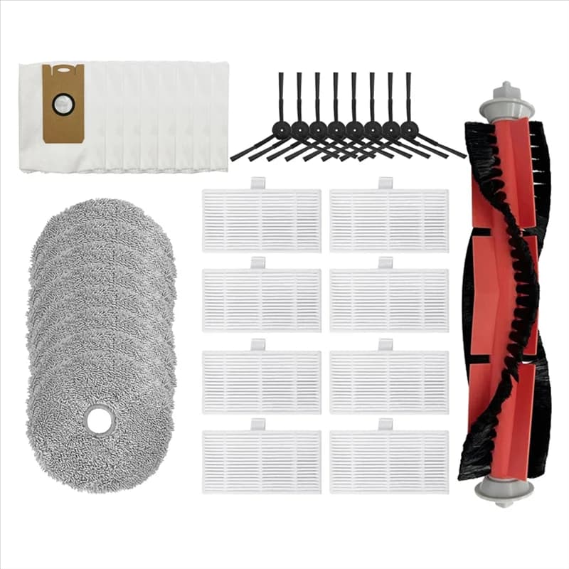 【A88X】Replacement Parts Kit For Ultenic MC1 Vacuum Cleaner-Main Brush, Side Brush, HEPA Filter, Mop Cloth, Dust Bag Included