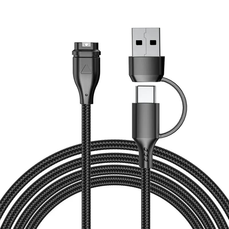 Charging Cable 2In1 USB Type C Watch For Garmin Forerunner 245, 255 955,Venu 2, Fenix 8, 7 Series-A32R