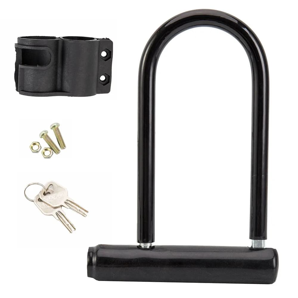 Lucchetti per biciclette resistenti con lucchetto a U per bici con staffa Serrature sicure antifurto per scooter elettrici Mountain bike Porte per ciclismo su strada