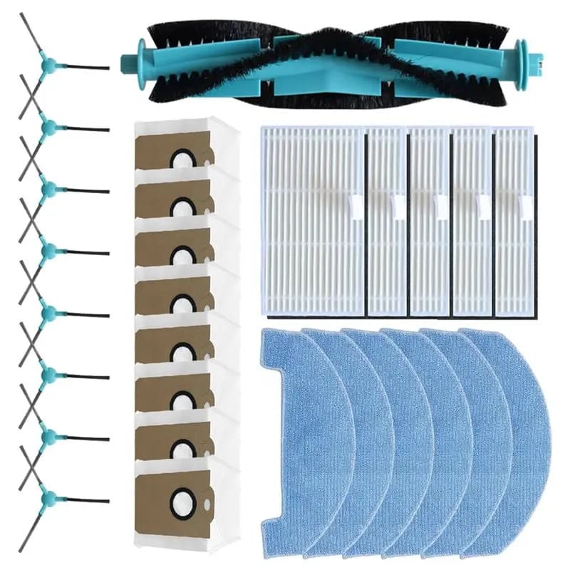 Cleaner Parts 28PCS For Ultenic T20 Pro Vacuum Cleaner Spare Parts Main Brush Side Brush HEPA Filter Mop Cloth Dust Bag