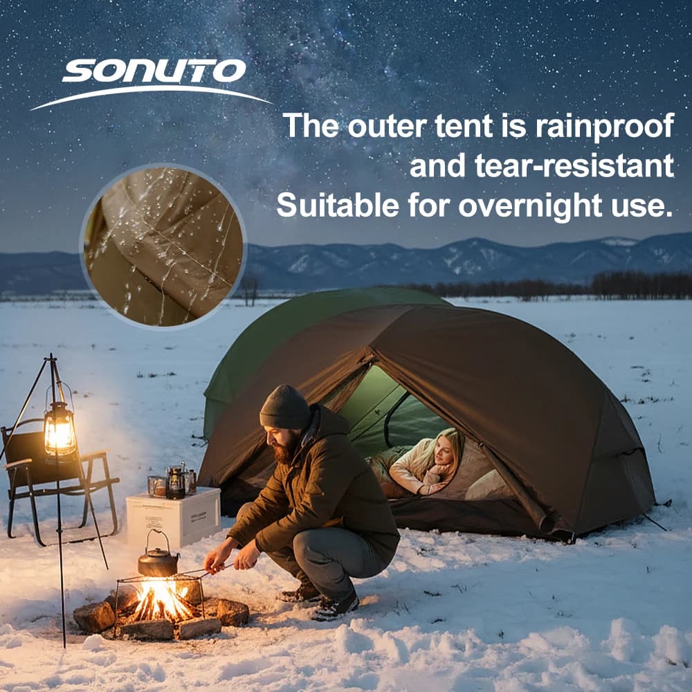 Backpacker for 2 people Sleep Ultralight Trekking Tent with Quick Installation Aluminum Poles Full Protection Water Wind Sun Trekking tent with compact design