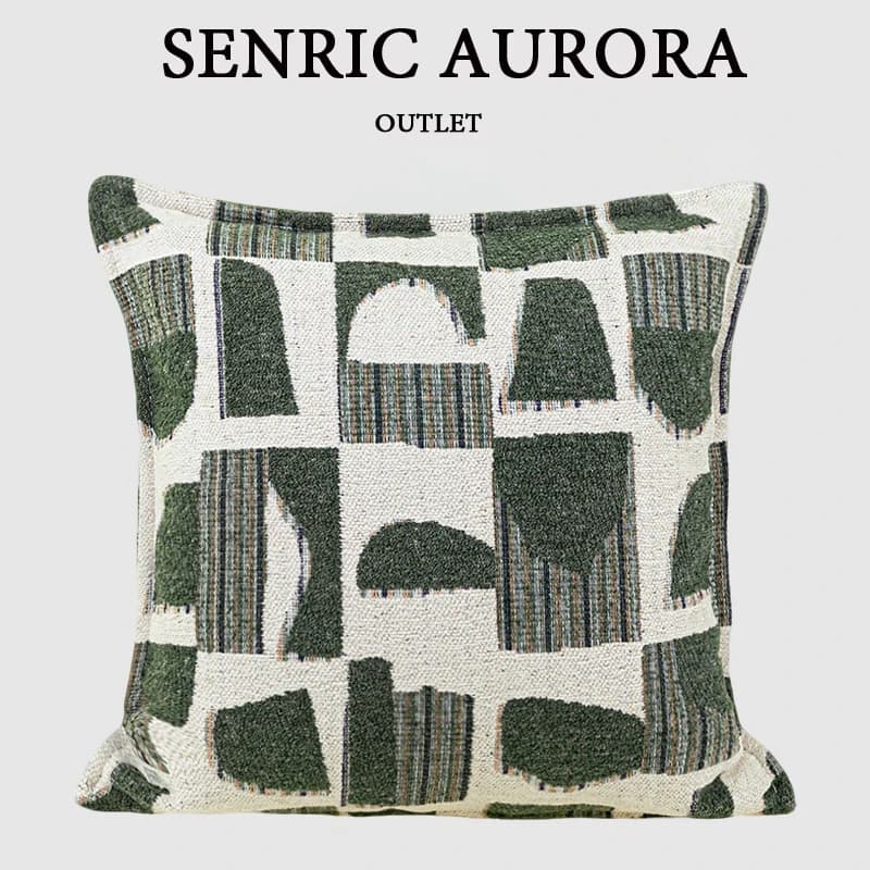 Luxury Cushion Cover 45x45cm Green Geometric Square Pillow Case For Home Hotel Bed Living Room Sofa
