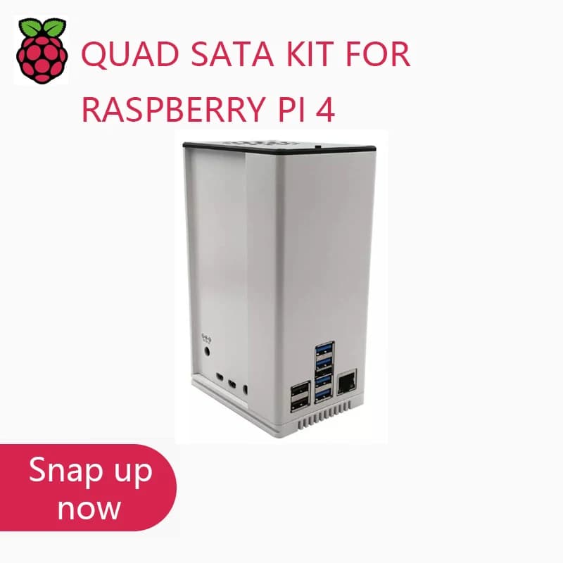 KIT QUAD SATA PER RASPBERRY PI 4 Costruisci facilmente il tuo server di archiviazione di rete NAS KI