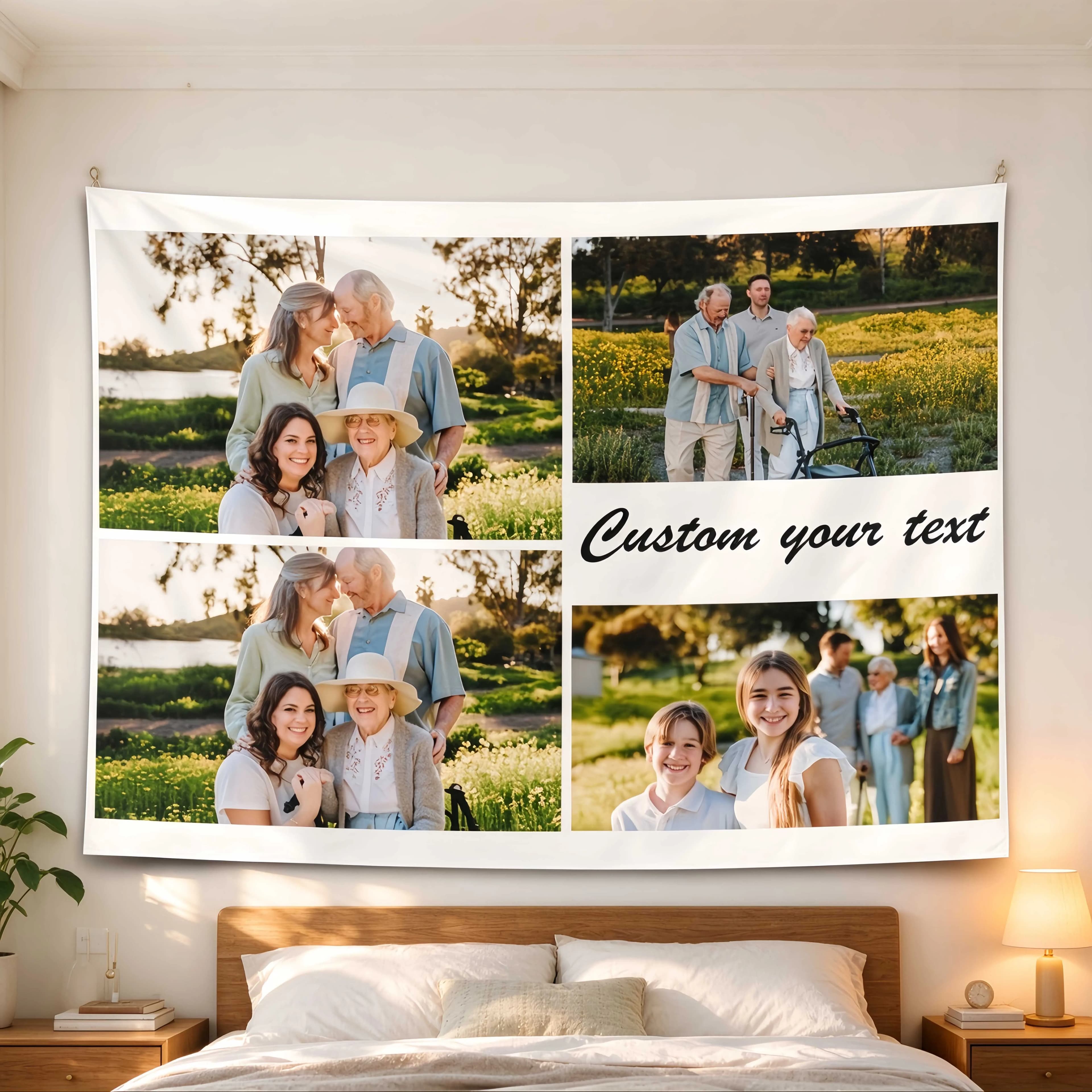 Custom Photo Tapestry Soft Lightweight Personalized Family landscape Pet Photo Custom Backdrop Home Wall Decor Party Banner