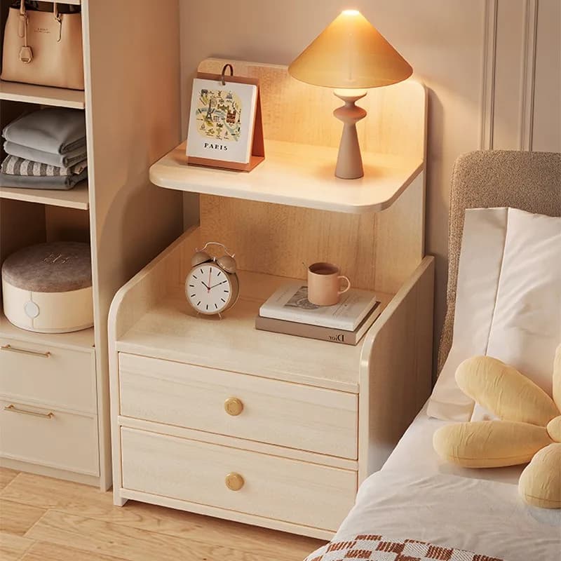 Comodino Piccolo e Semplice, Moderno, per Camera da Letto, Armadietto Contenitore, Scaffale Comodino per Stanza in Affitto
