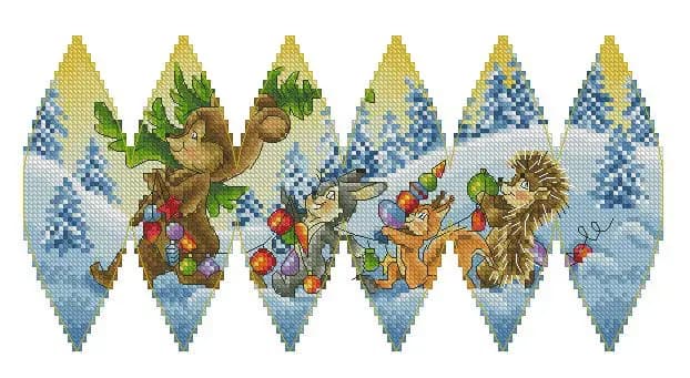 Hedgehog and squirrel 36-23 counted 14CT 18CT 25CT 22CT 28ct 16ct Cross Stitch Sets DIY Chinese Cross-stitch Kits Embroidery