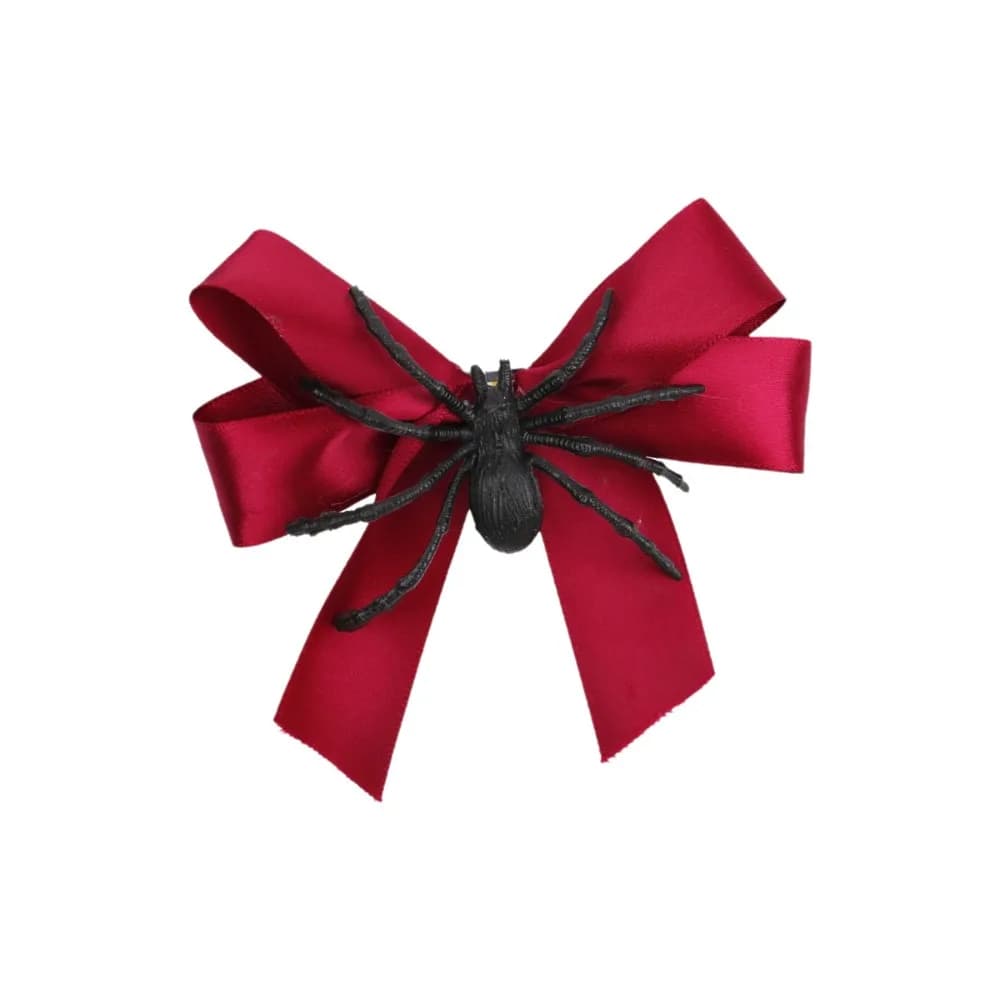 Party Wear Funny Spider Hair Clip Spider Theme Personalized Bowknot Hairpin Plastic Halloween Head Wear Party Dress Up