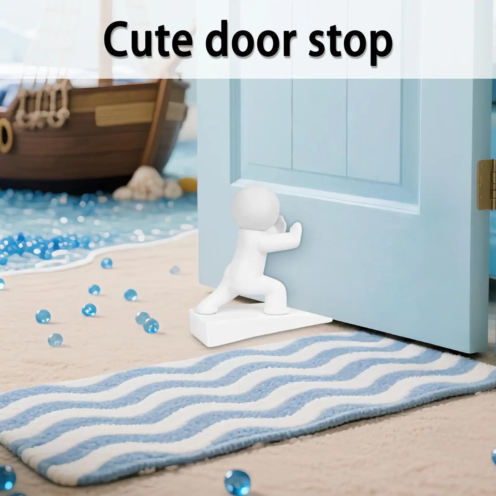 Fermaporta del piccolo personaggio dei cartoni animati Divertente action figure Fermaporta decorativo Fermaporta anti-collisione per porta di casa