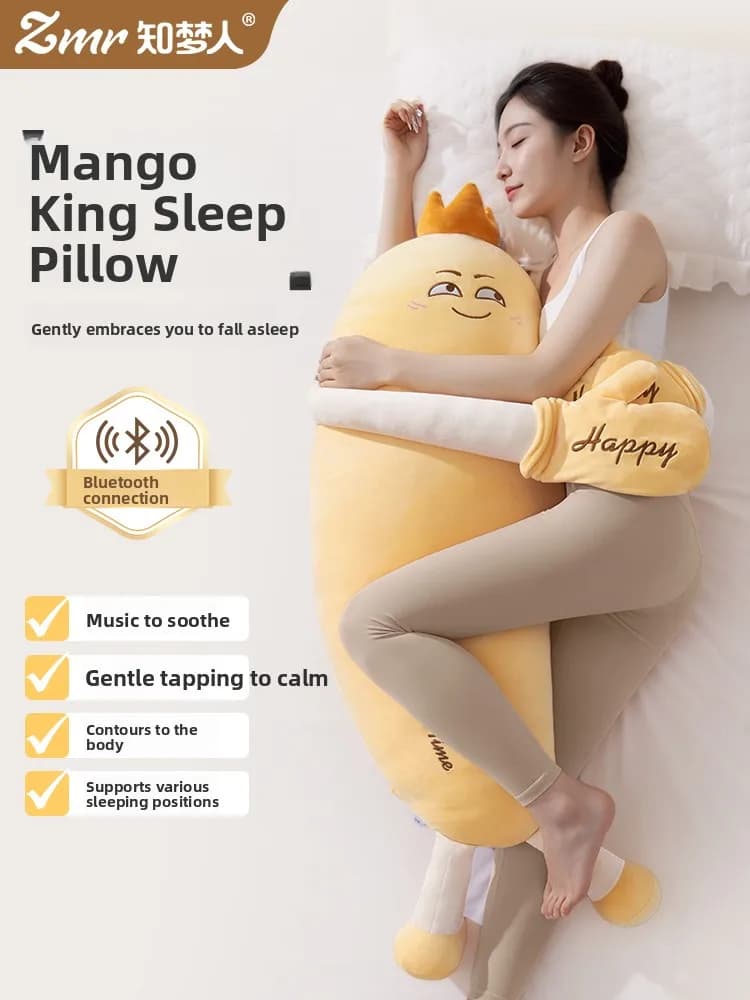 Cuscino rilassante Mango King, cuscino per gambe, bambola da abbraccio per donne adulte, donne in gravidanza, cuscino in stile cartone animato Zhimengren