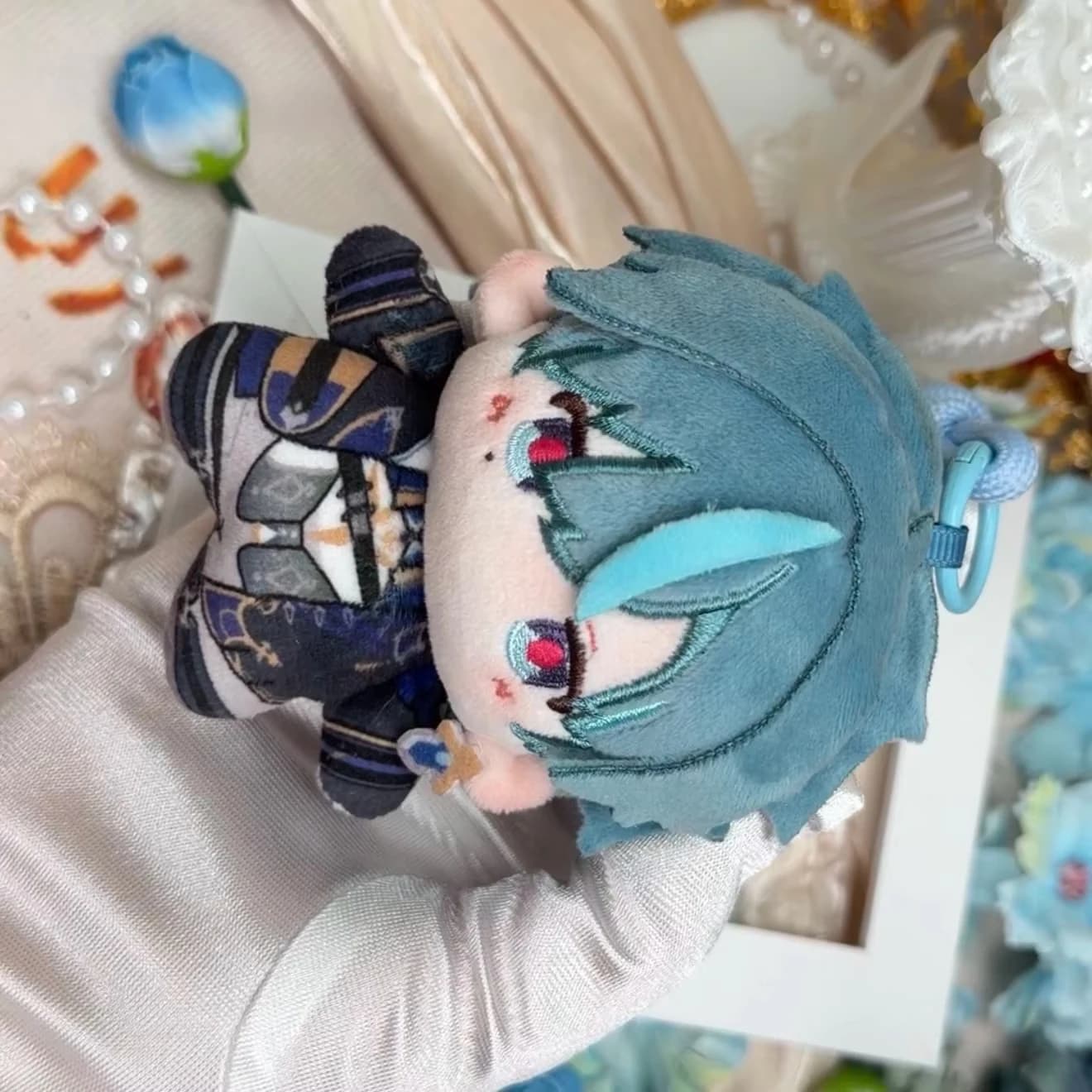 Anime Lohen Genshin Impact Cartoon Figure 10cm Game Cosplay Keychain Pendant Backpack Keyring Fans Ornament Gift