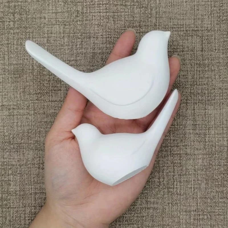 Stampo in silicone per ornamenti a forma di uccello, 2 pezzi, aggiornato, adatto per candele fai da te, sapone, ceramica, artigianato in gesso