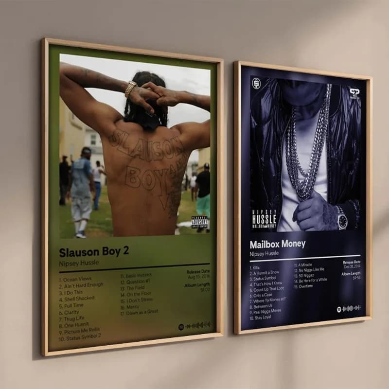 Pop Rap Music Album Cover Nipsey Hussle Poster Aesthetic Rapper Hip Hop Rock Mailbox Money Victory Lap Canvas Painting Home Wall