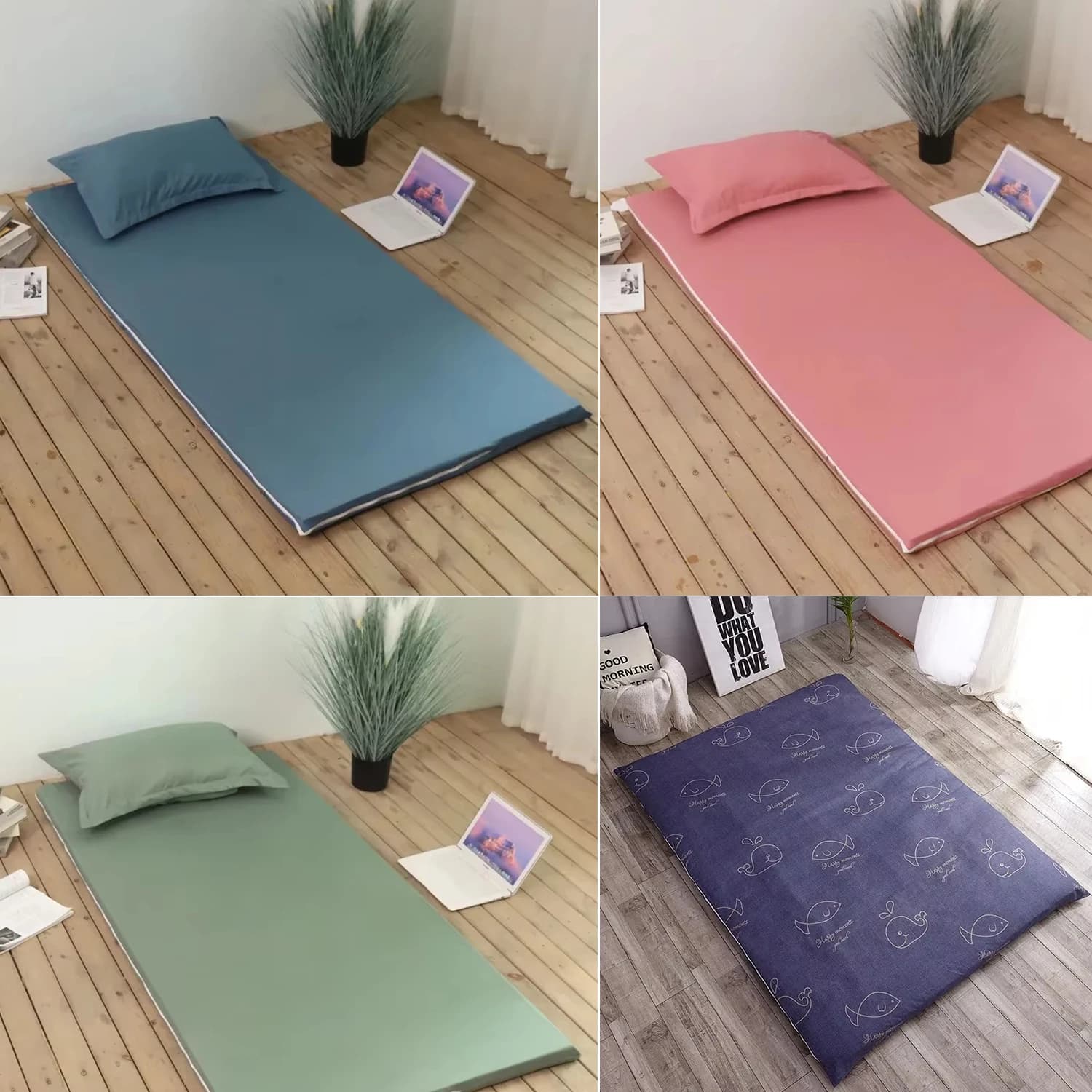 360 ° Dustproof protective cover for mattress Latex padding with fully wrapped zipper, Single bed cover 90/150 cm