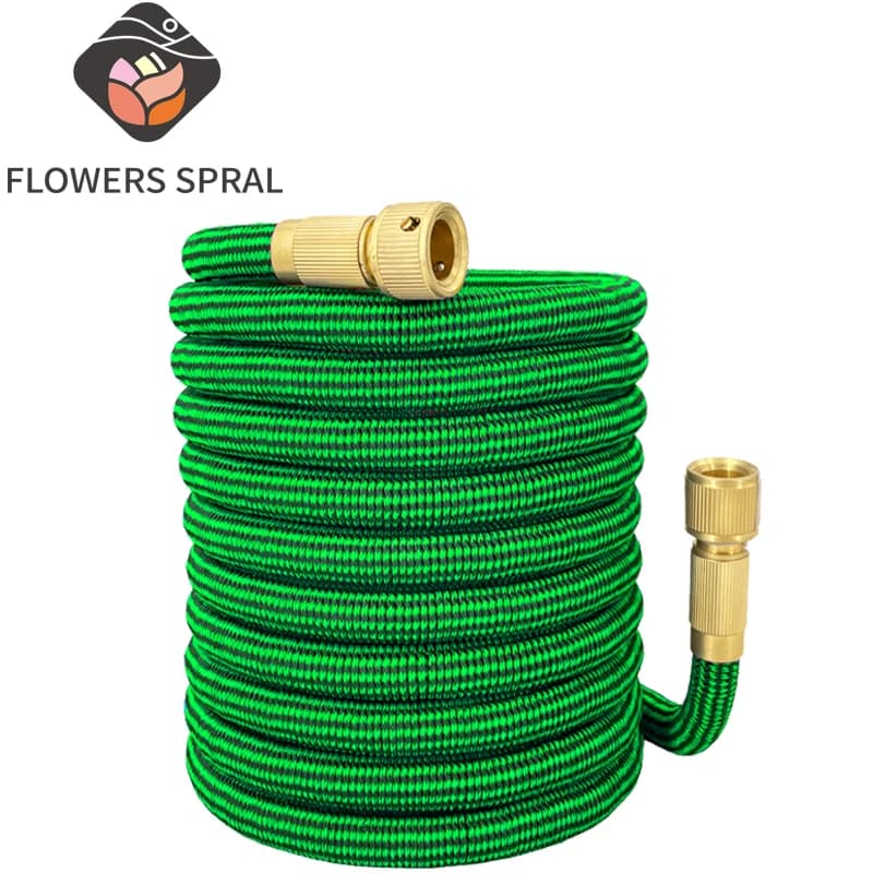 3x Flexible And Expandable Garden Hose With Metal Joints At Both Ends, Wear-Resistant, Suitable For Irrigating Lawns。