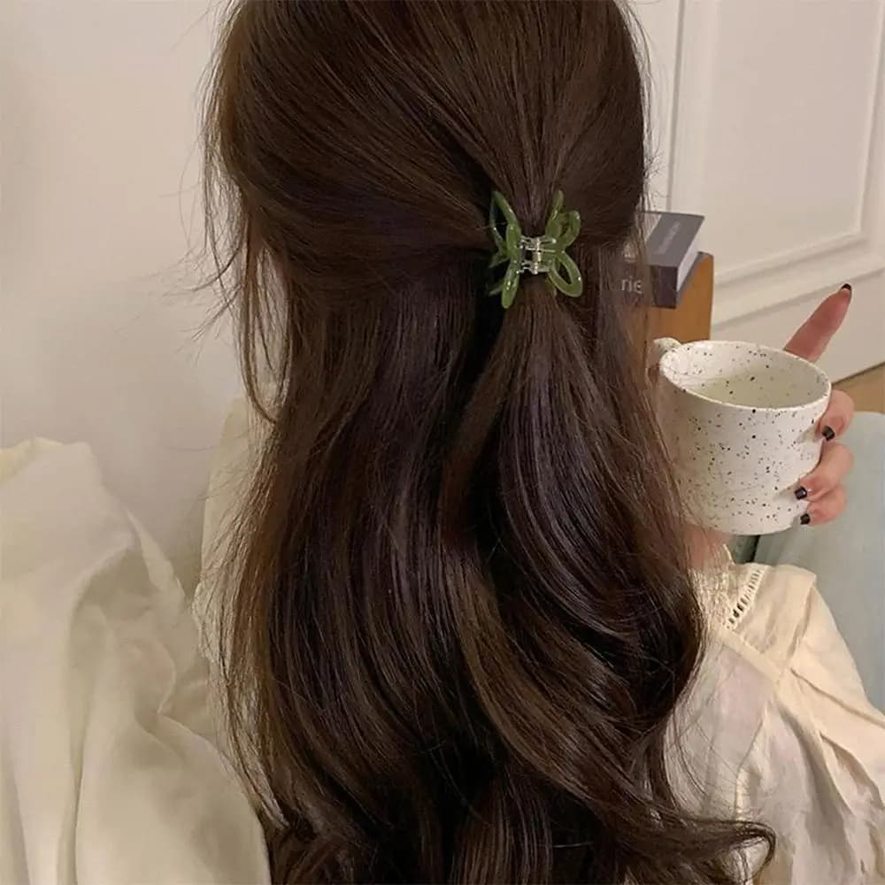 Vintage Sweet Hollow Butterfly Hair Clip Fairy Acetate Hair Claw Modeling Tool for Women Girls