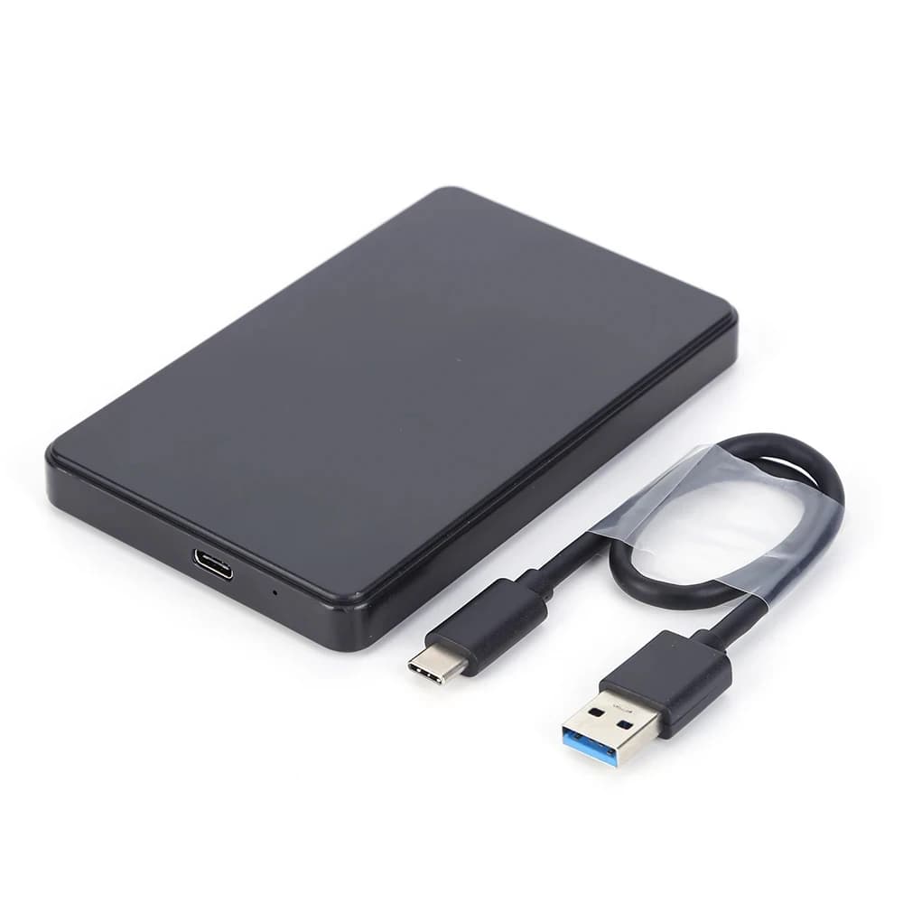 Custodie per dischi rigidi mobili da 2,5" SATA a USB3.0 per scatola HDD di archiviazione esterna SSD con cavo USB3.1/USB3.0/2.0 ABS