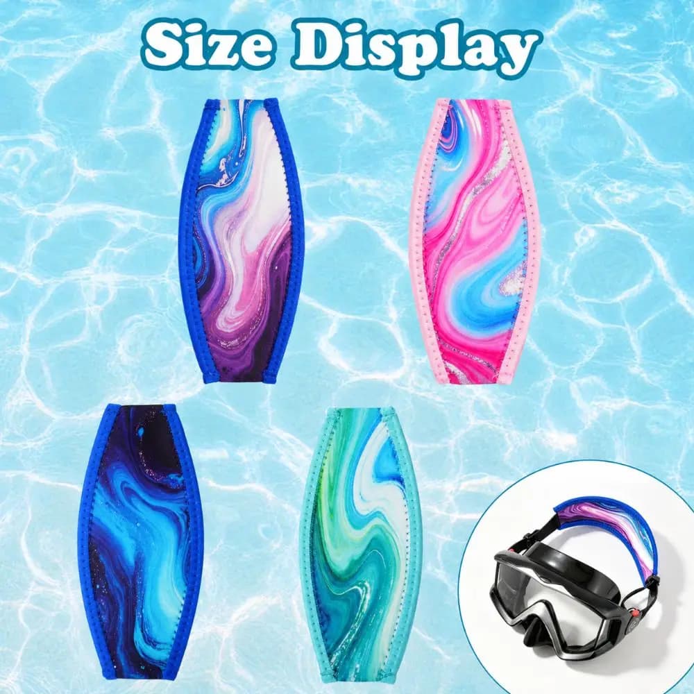 Comfortable Waterproof Diving Mask Strap Neoprene Durable Snorkel Mask Strap Cover Anti-Slip Scuba Mask Strap Water Sports